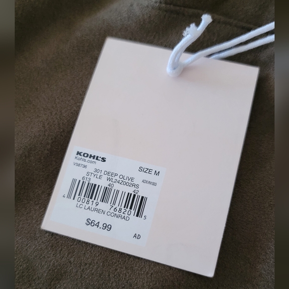 Lauren Conrad Green Suede Moto Jacket Women's Size Medium - Picture 6 of 10